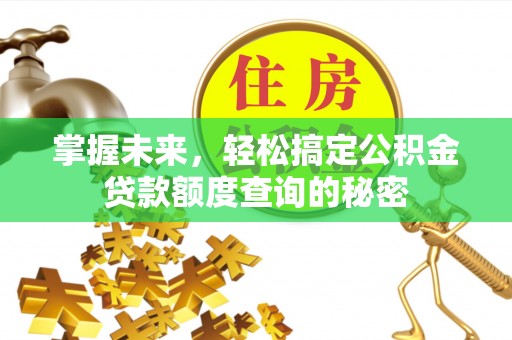 柳北掌握未来，轻松搞定公积金贷款额度查询的秘密