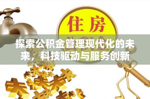 柳北探索公积金管理现代化的未来，科技驱动与服务创新