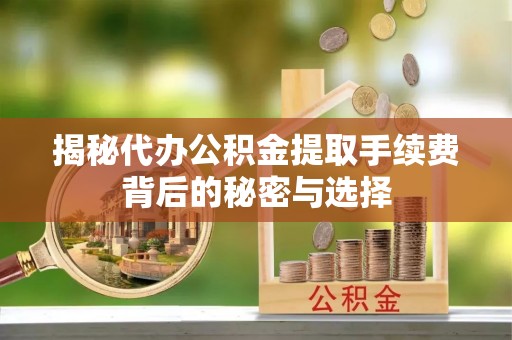 柳北揭秘代办公积金提取手续费背后的秘密与选择